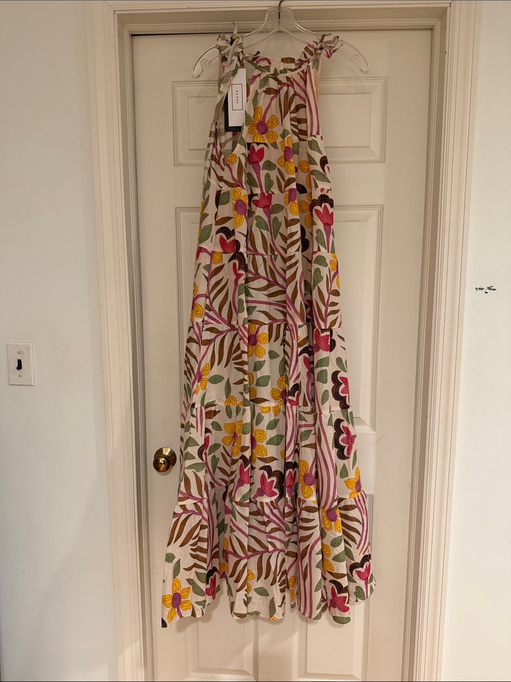 RHODE Julia Dress- Floral Tiered Maxi Dress